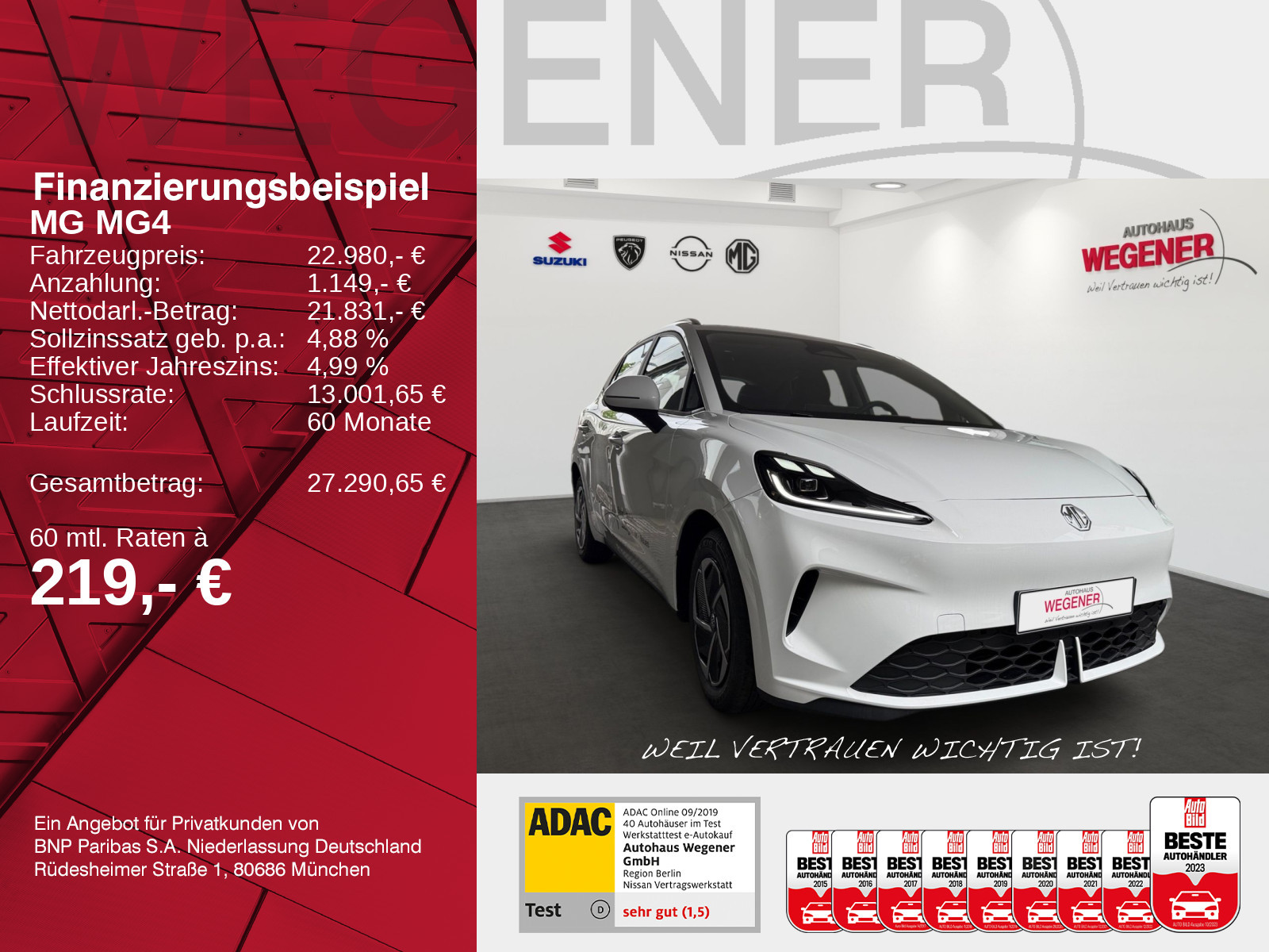 MG MG4 Urban 54kWh Comfort CarPlay*Totwink.*LED*CAM