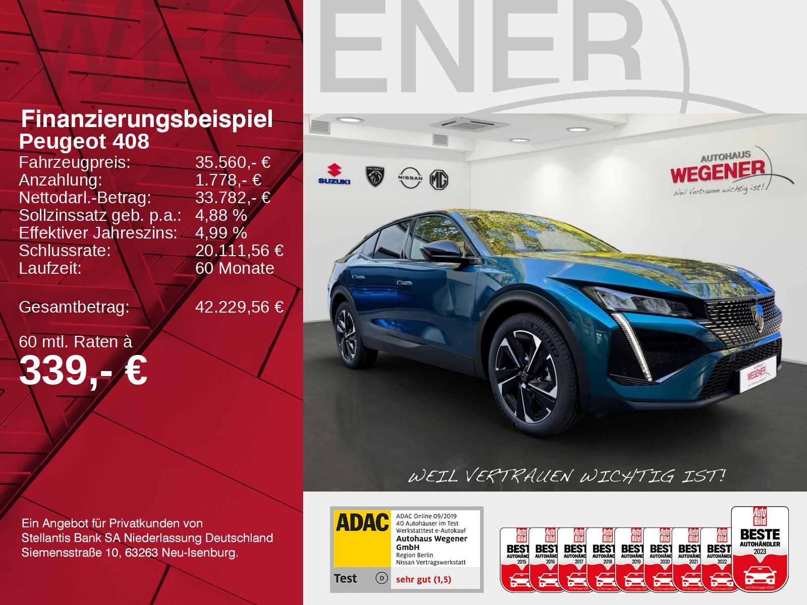 Peugeot 408 Allure Business HYBRID 145 e-DSC6 *Kamera*