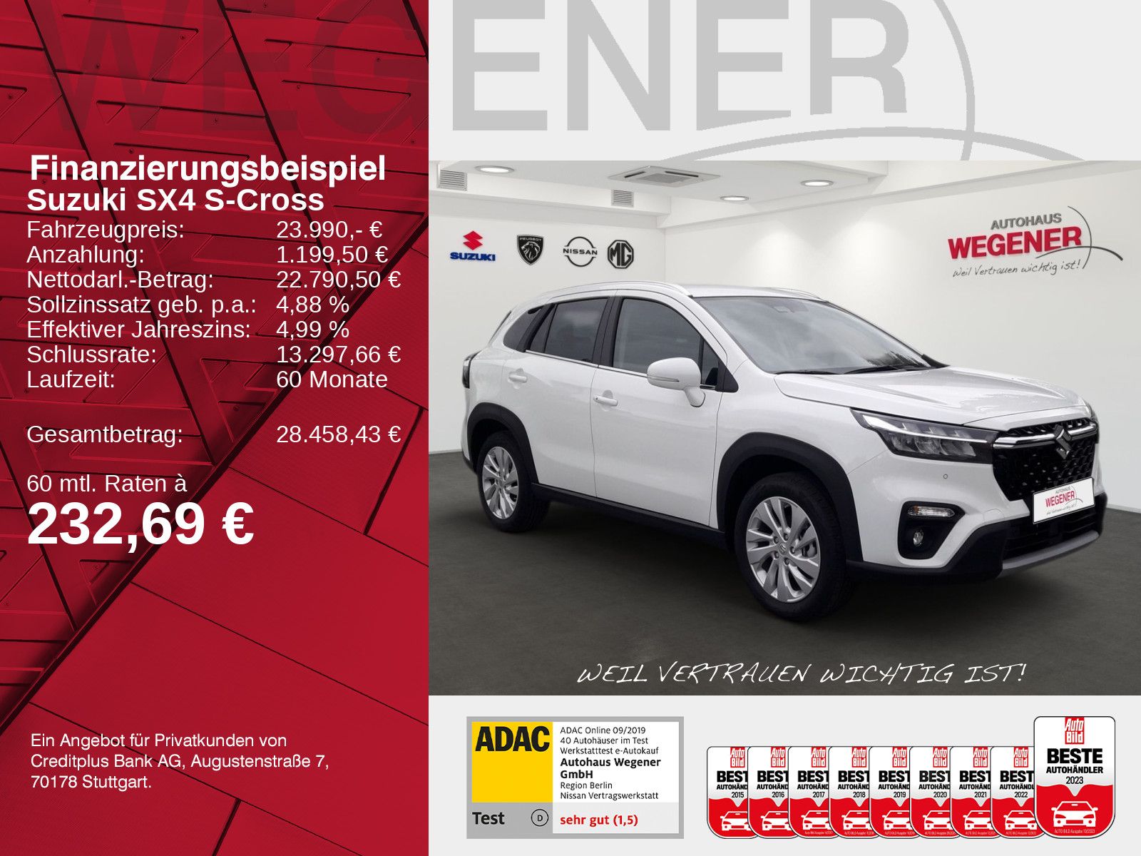 SUZUKI SX4 S-CROSS 1.5 AT COMFORT HYBRID ANDROID/APPLE