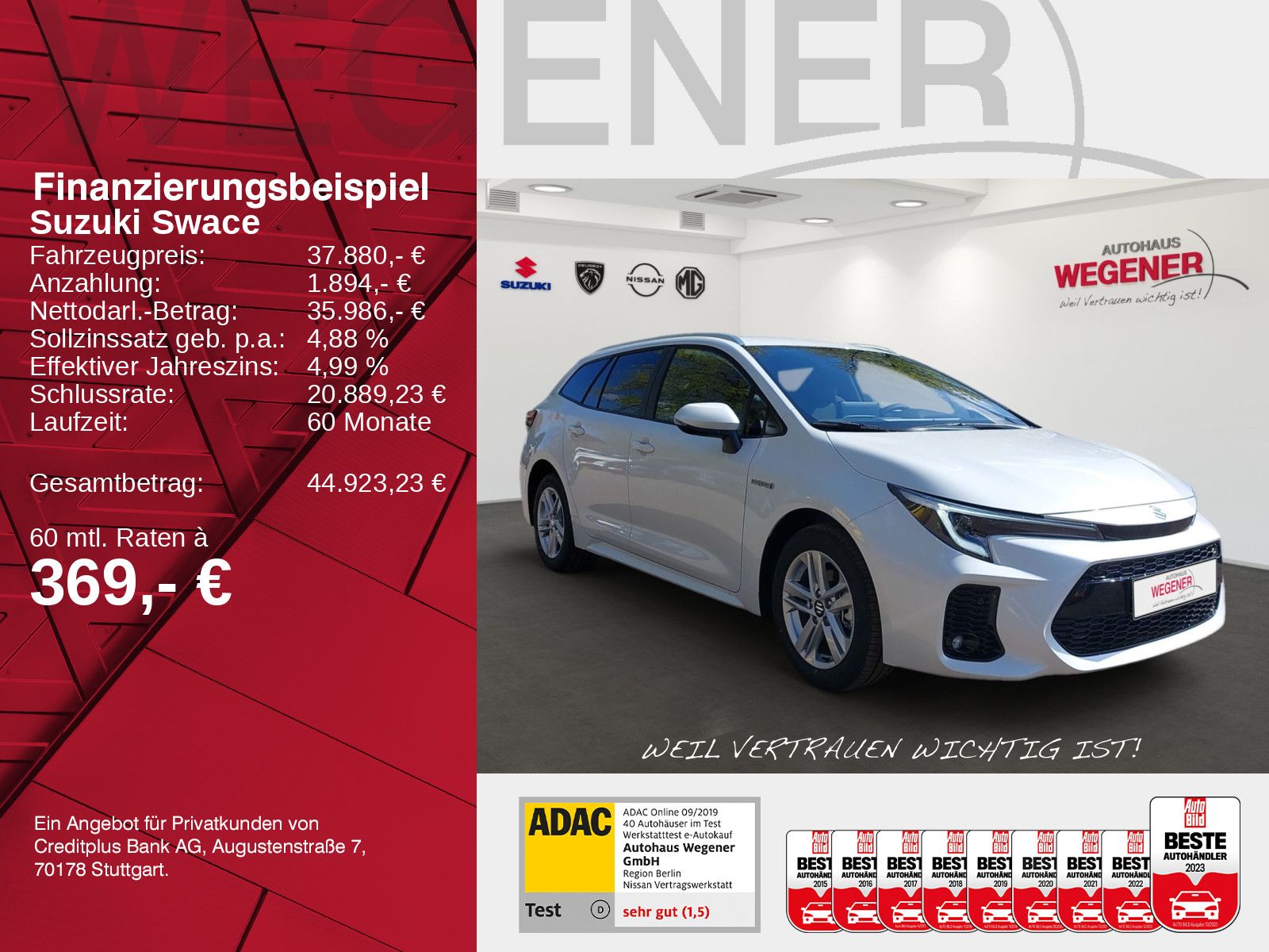 SUZUKI Swace 1.8 Comfort+ CVT Hybrid Navi*CarPlay