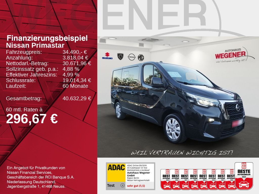 NISSAN PRIMASTAR KOMBI TEKNA L1H1 AUTO SHZ KAMERA NAVI