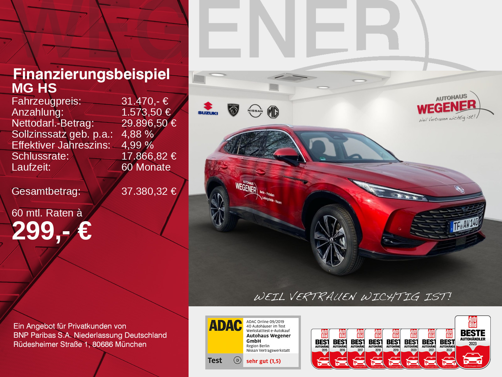 MG HS 1.5 T-GDi Hybrid+ Luxury |LED|360|CarPlay|ACC