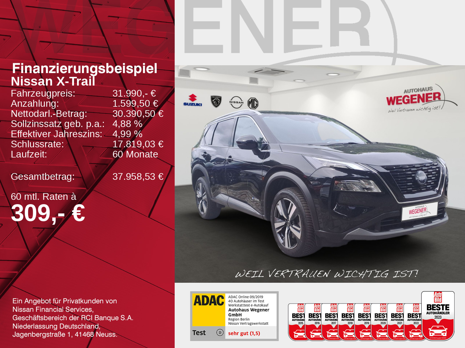 Nissan X-Trail 1.5 VC-T e-Power N-Connecta HeadUp*360°