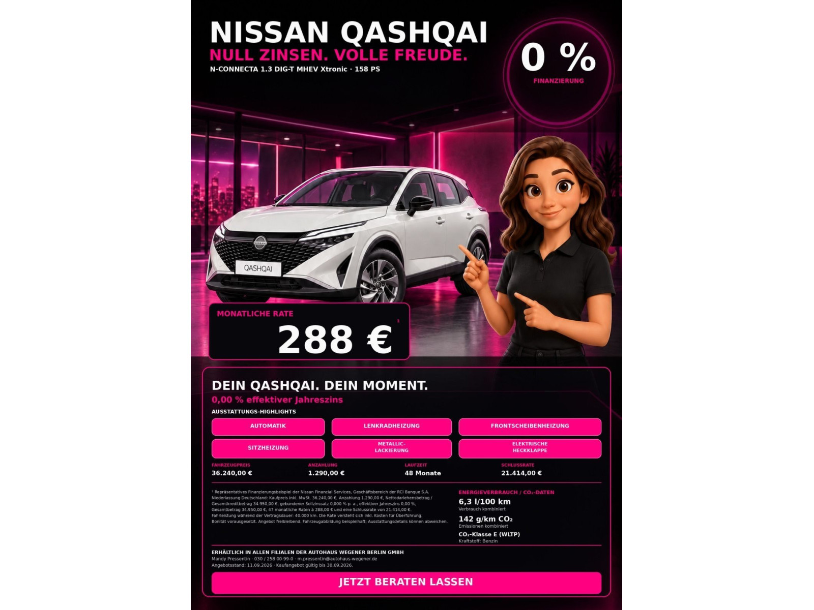Nissan QASHQAI N-CONNECTA  AT - SHZ LHZ LED EHKL WIFI