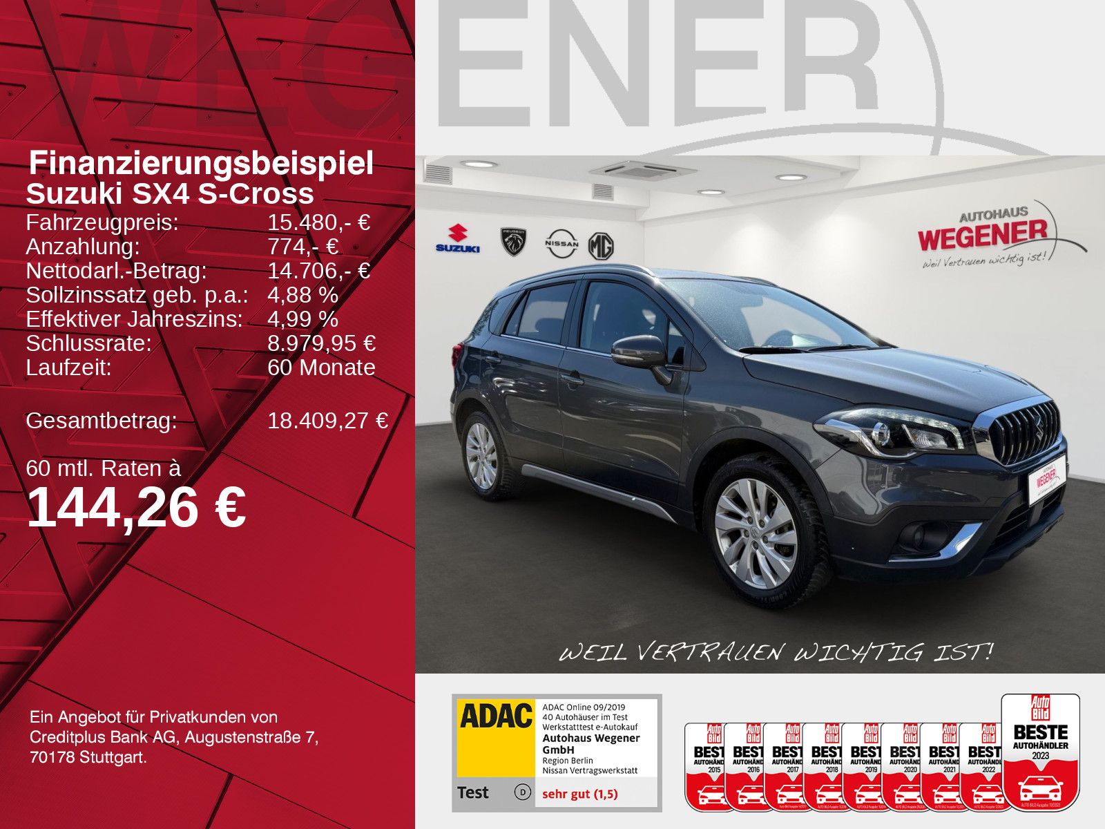 SUZUKI SX4 S-CROSS COMFORT MT KAMERA / ALLWETTER