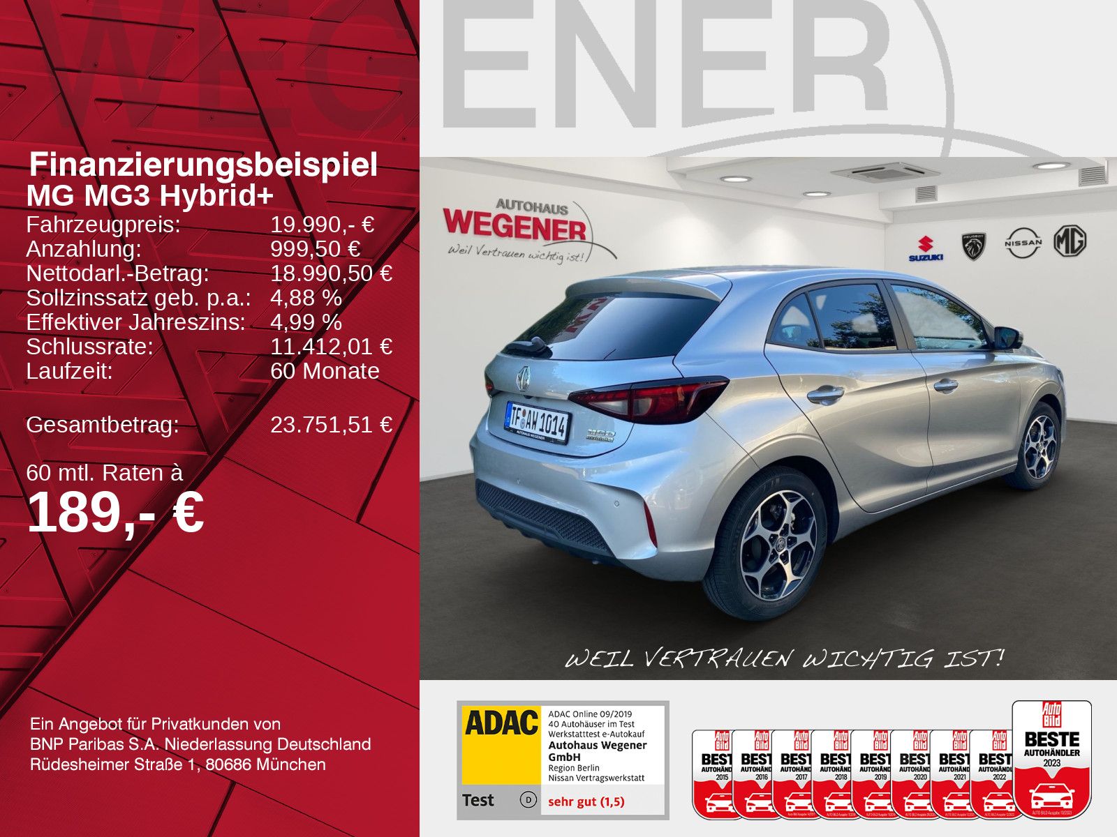 MG MG3 Hybrid+ Luxury LED|Sitz-&Lenkradhzg|360|ACC