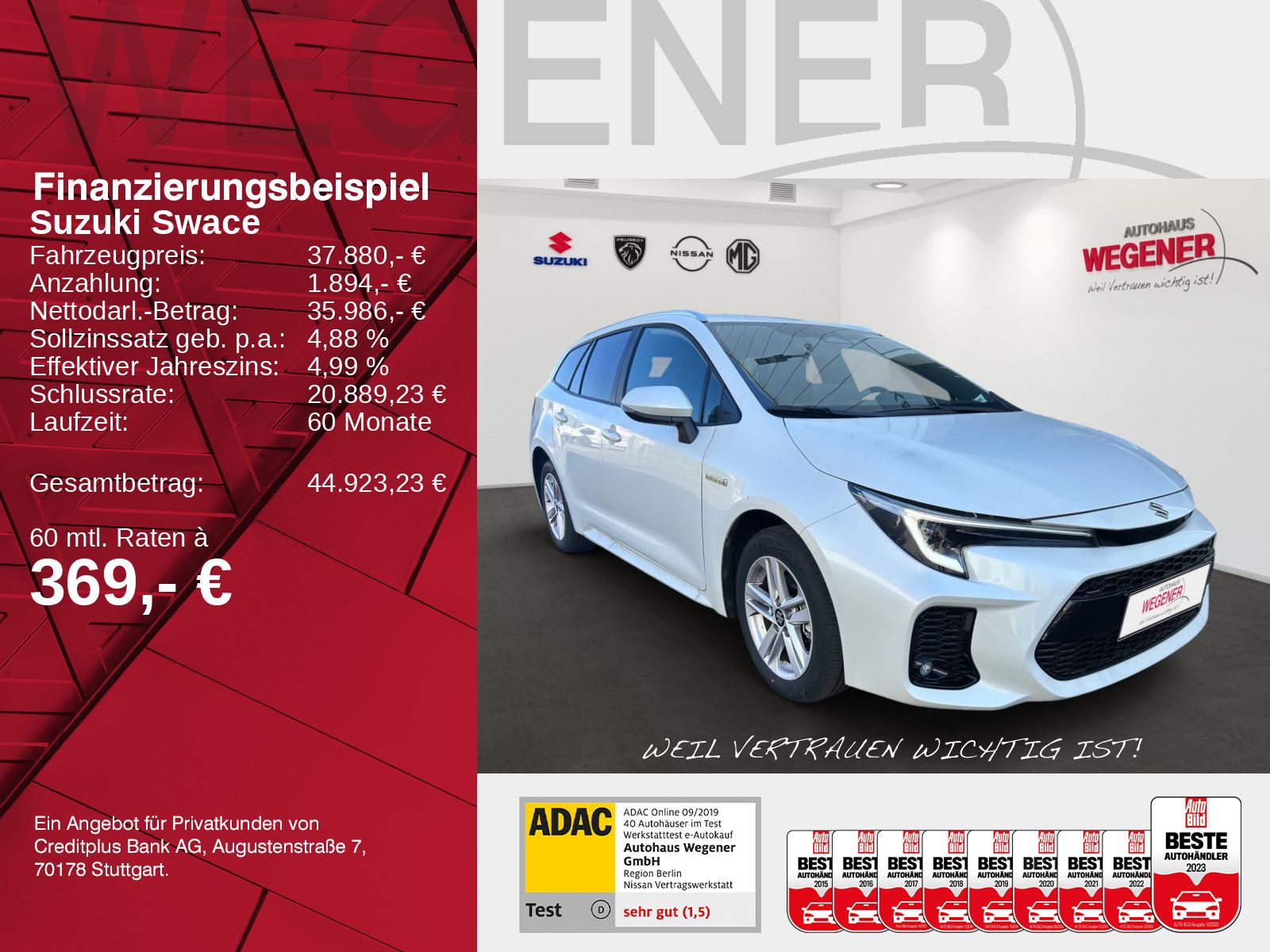 SUZUKI Swace 1.8 Comfort+ CVT Hybrid Navi*CarPlay