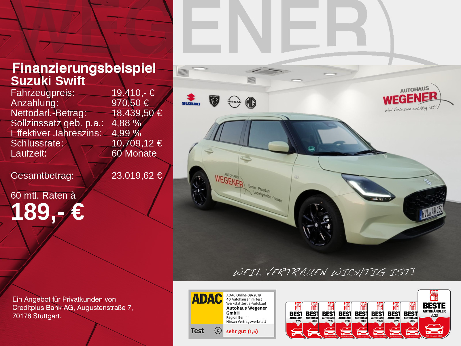 Suzuki SWIFT COMFORT HYBRID ACC*Navi*Kamera*PDC
