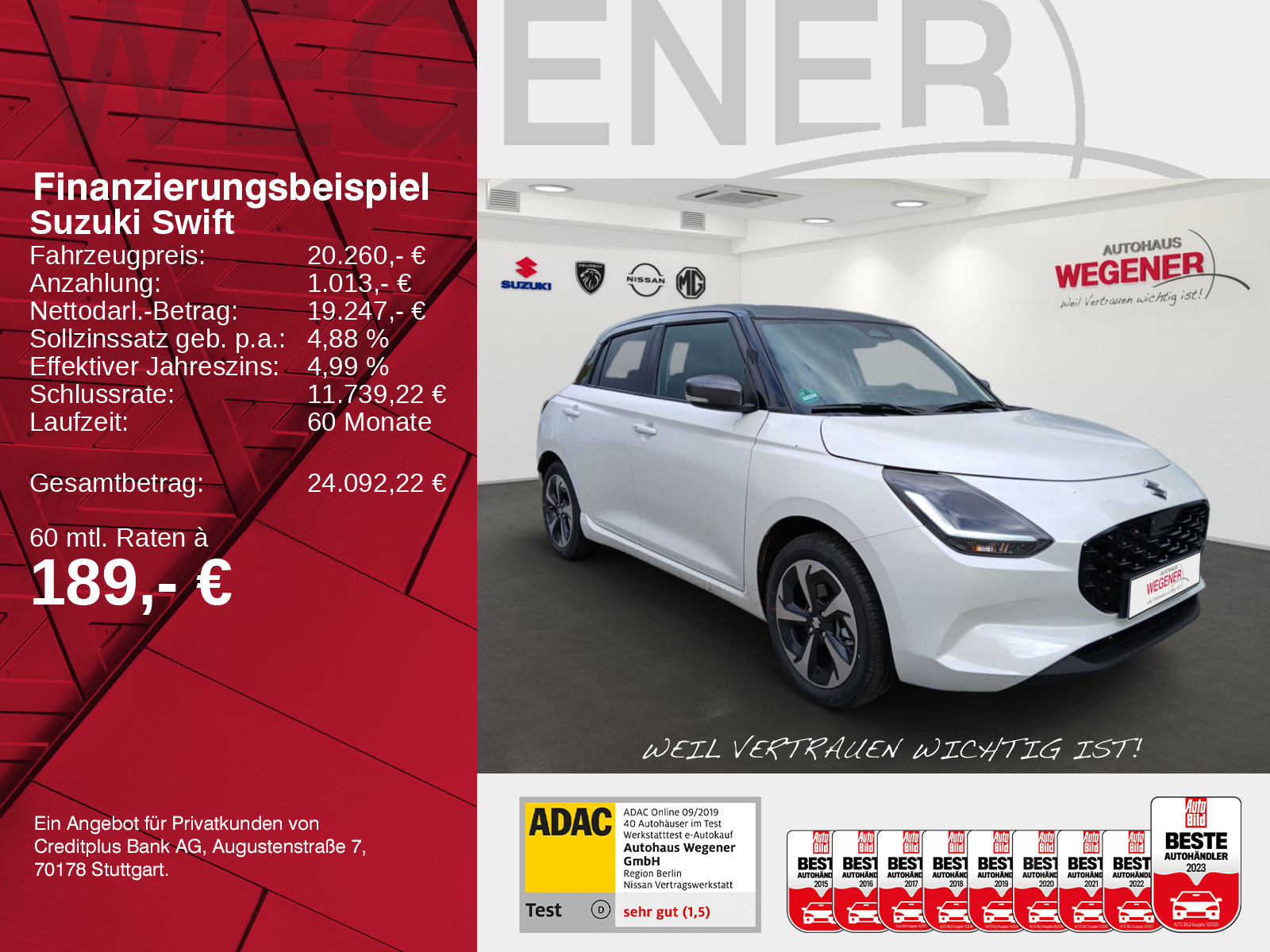 Suzuki SWIFT COMFORT+ HYBRID ACC*Navi*Kamera*PDC