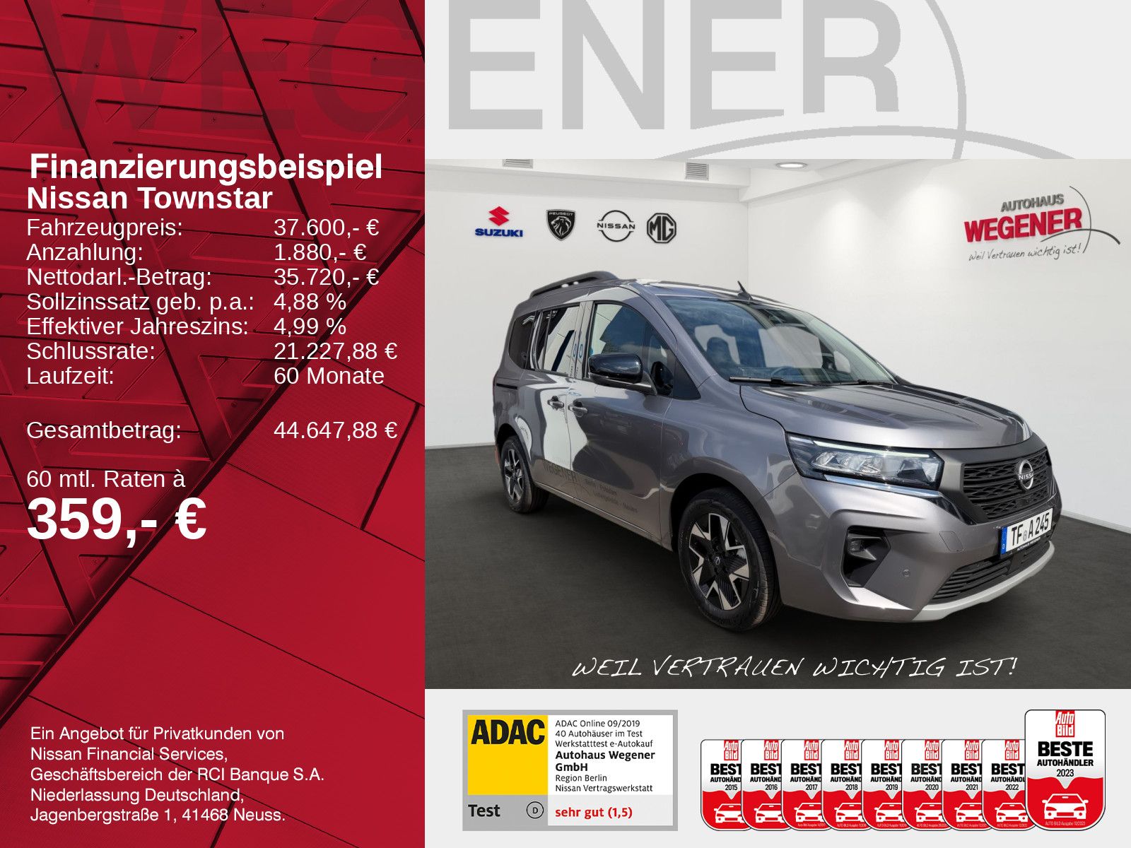 Nissan Townstar Kombi L1