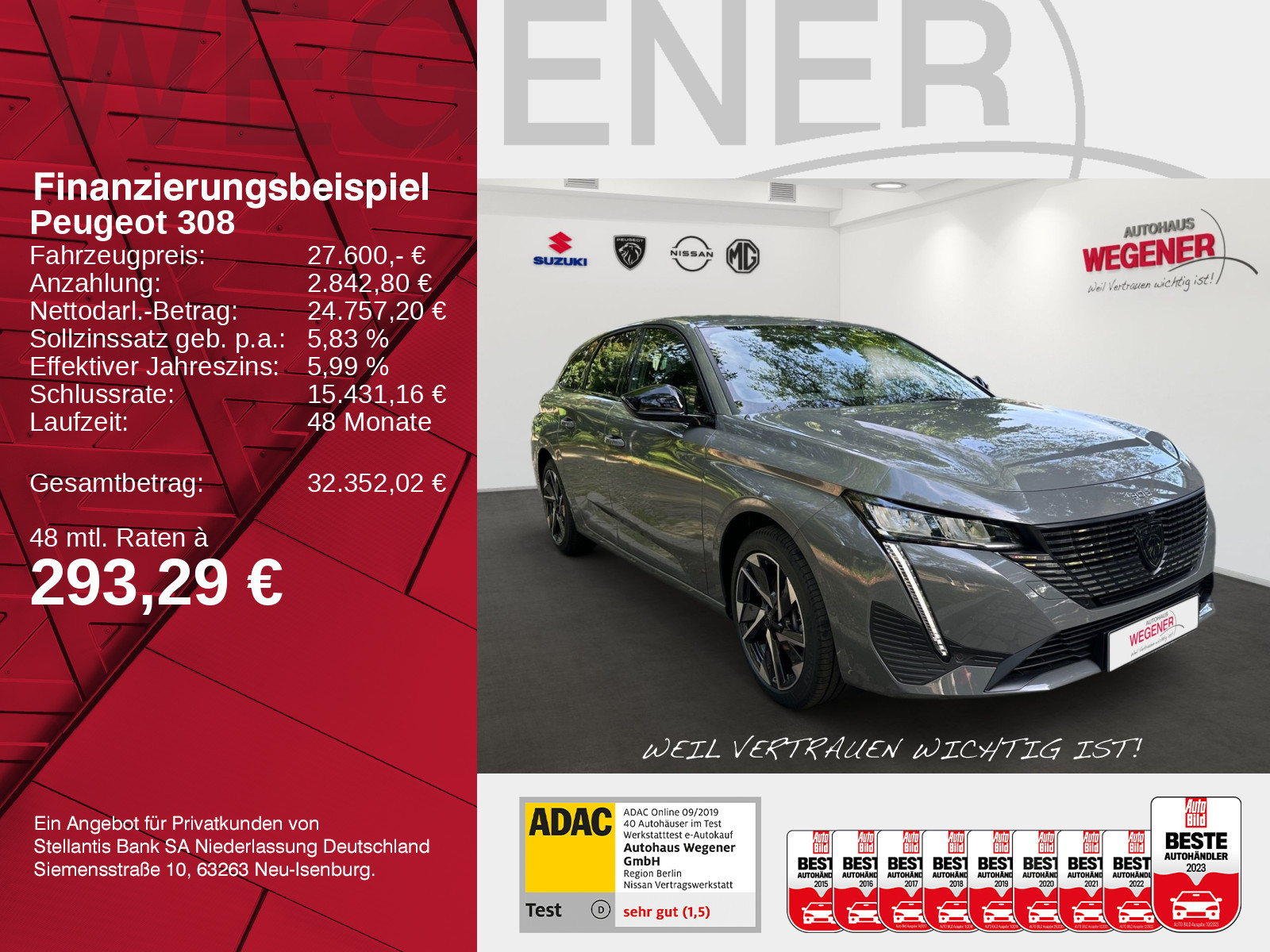 Peugeot 308 SW Allure Hybrid 136 e-DSC6 *Kamera*SHZ*