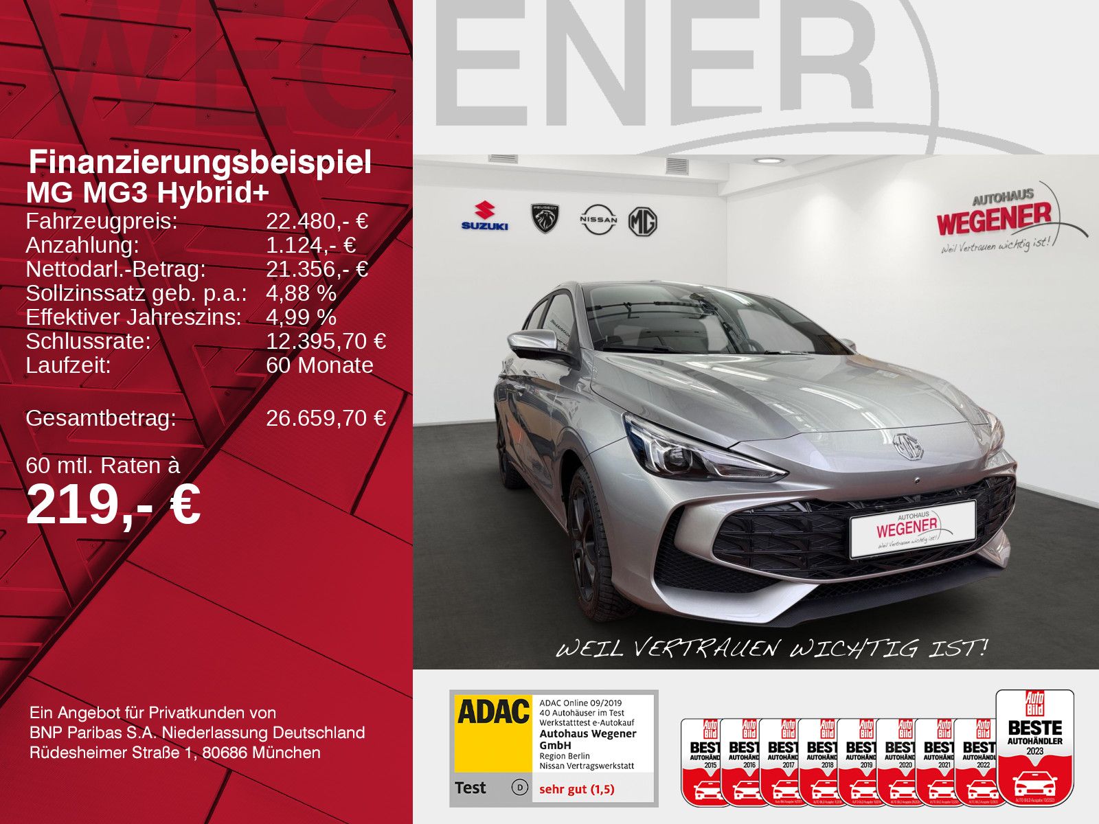 MG MG3 Hybrid+ Luxury LED|Sitz-&Lenkradhzg|360|ACC