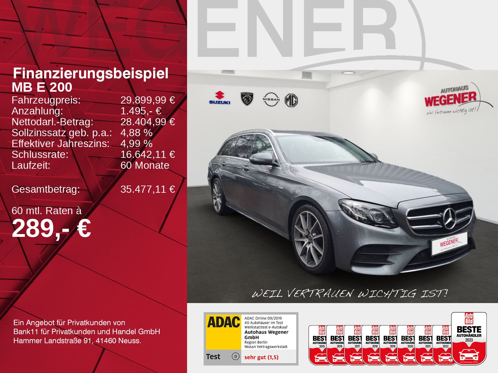 MERCEDES-BENZ E 200 AMG-LINE Luftfederung*Multibeam LED*360°