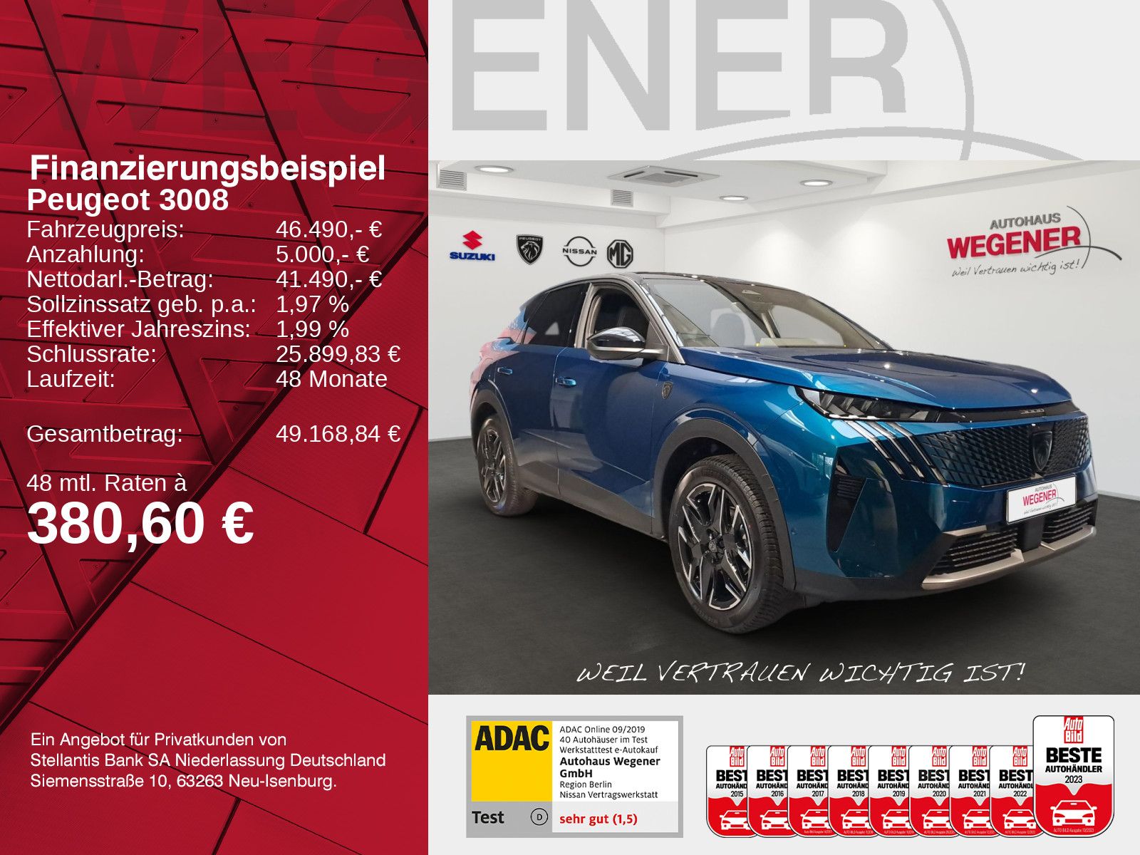 PEUGEOT 3008 GT HYBRID 145 e-DSC6 KAMERA SHZ NAVI LED