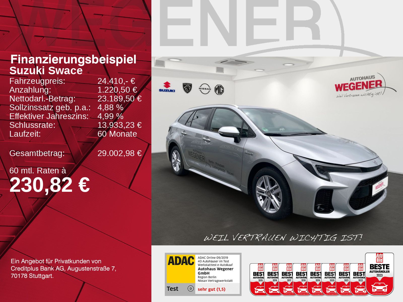 SUZUKI SWACE / COROLLA AUTOMATIK COMFORT+ HYBRID DIGI T