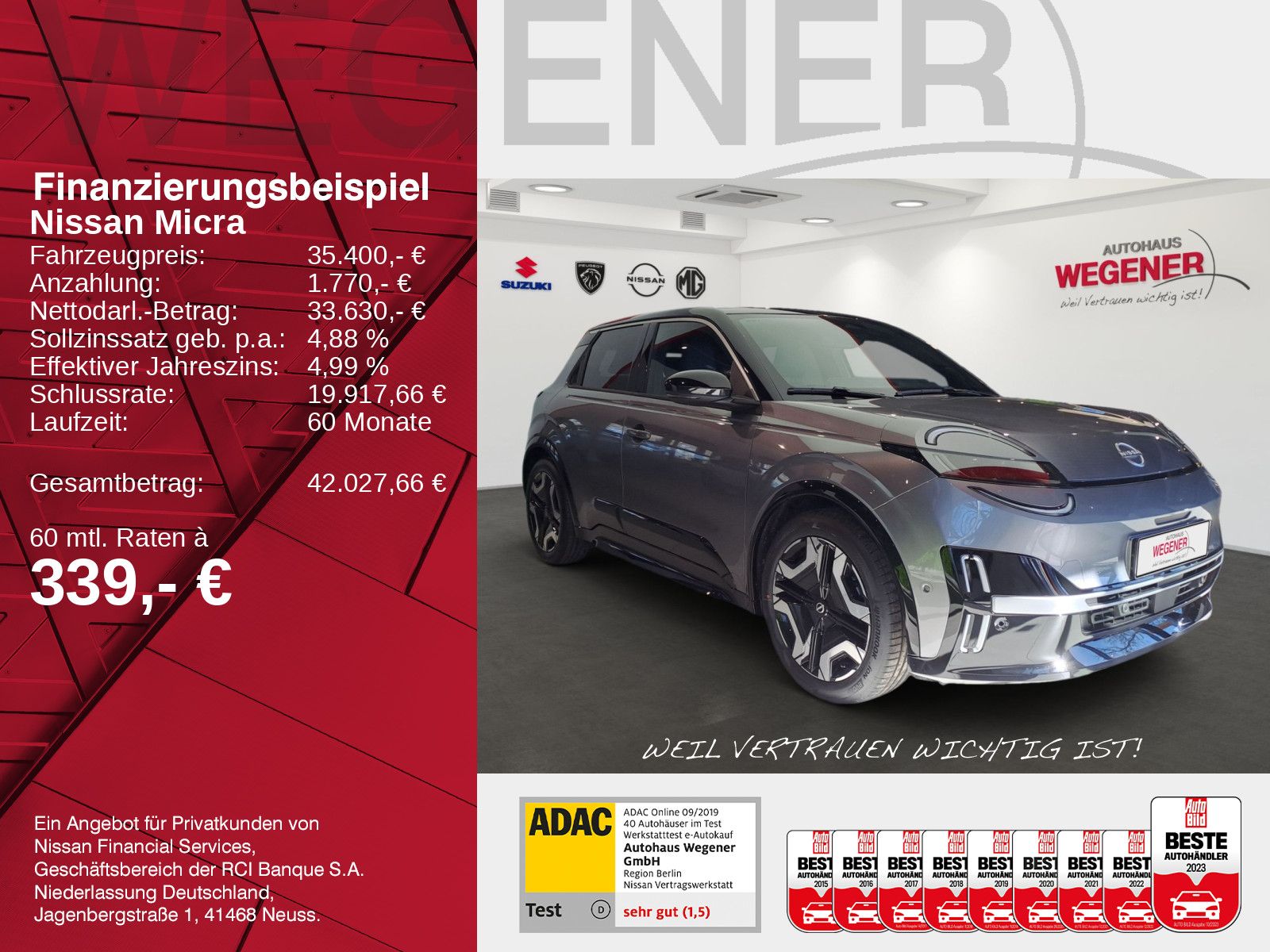 NISSAN MICRA 52 kWh EVOLVE
