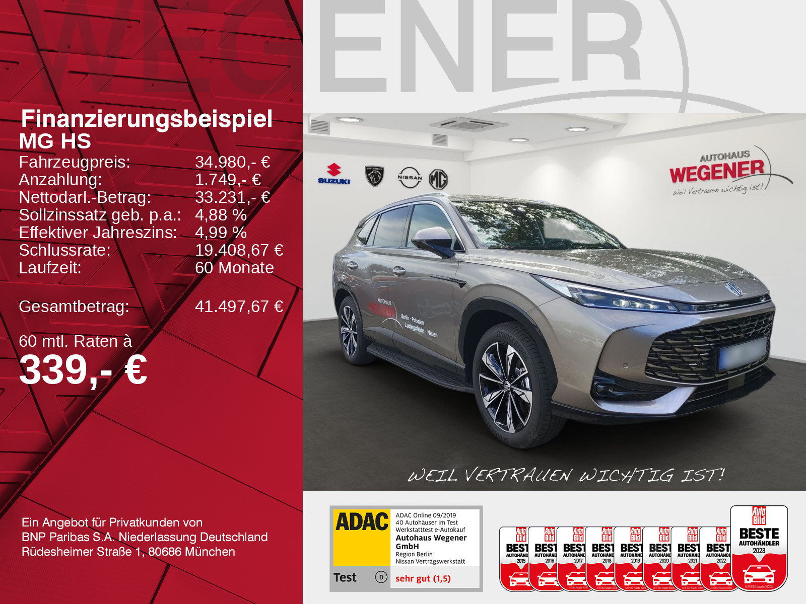 MG MG HS PHEV Luxury MY25.5