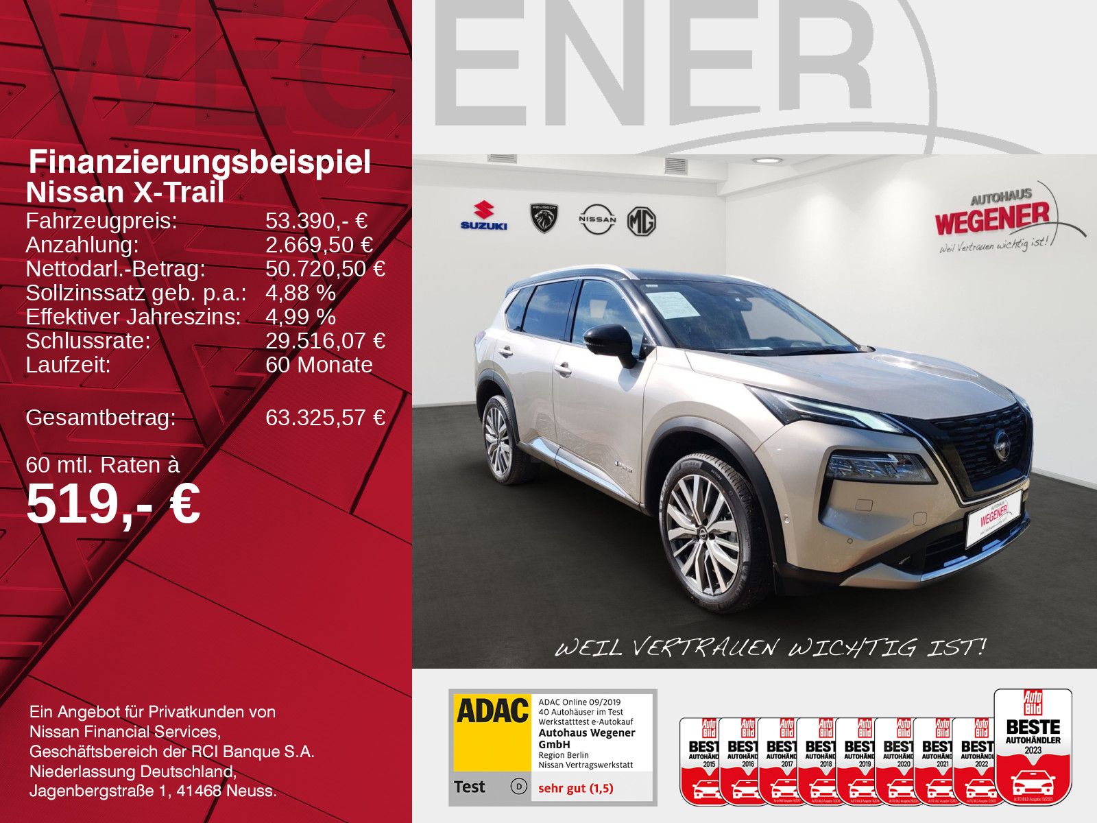 NISSAN X-Trail 1.5 VC-T e-Power Tekna Head-Up*Navi*360°