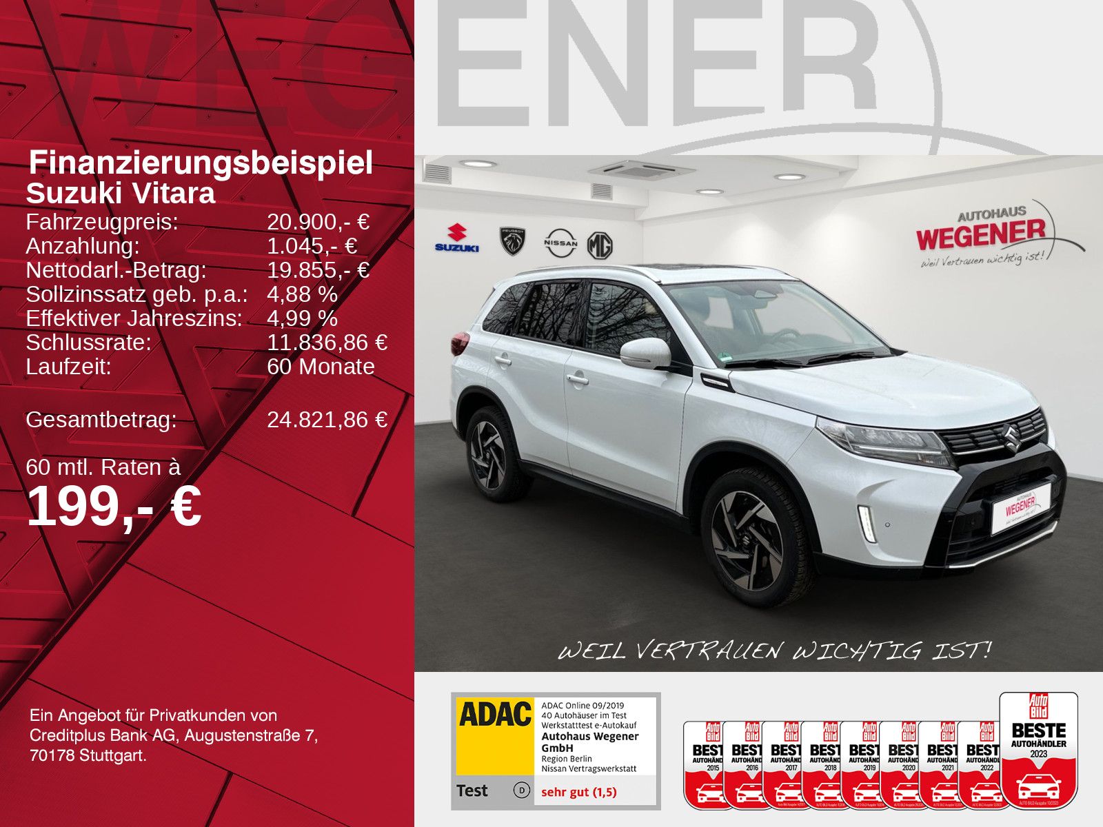 SUZUKI VITARA COMFORT+ HYBRID 1.4 MT NAVI KAM SHZ SCHIE