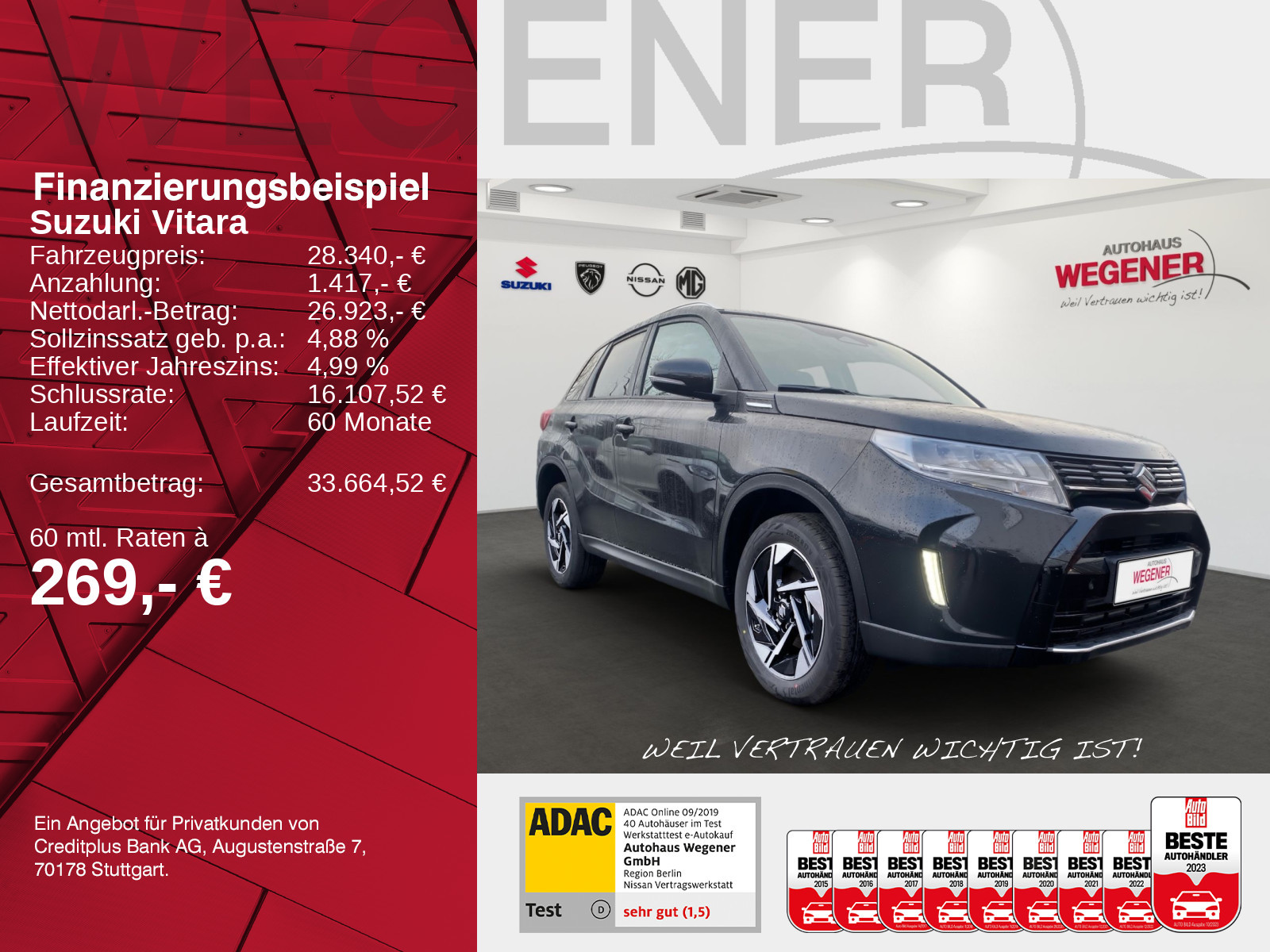 Suzuki VITARA COMFORT+ 1.4 AT NAVI KAM SCHIEBDACH SHZ