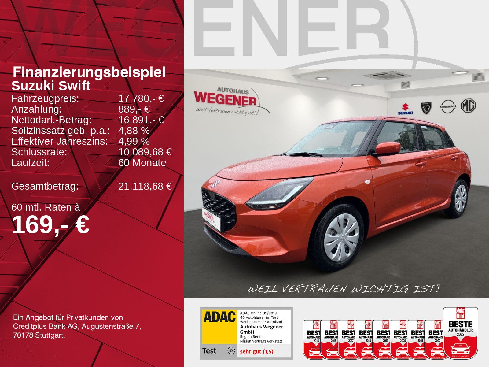 SUZUKI Swift Club Hybrid - schon ab 99,- € mtl.*