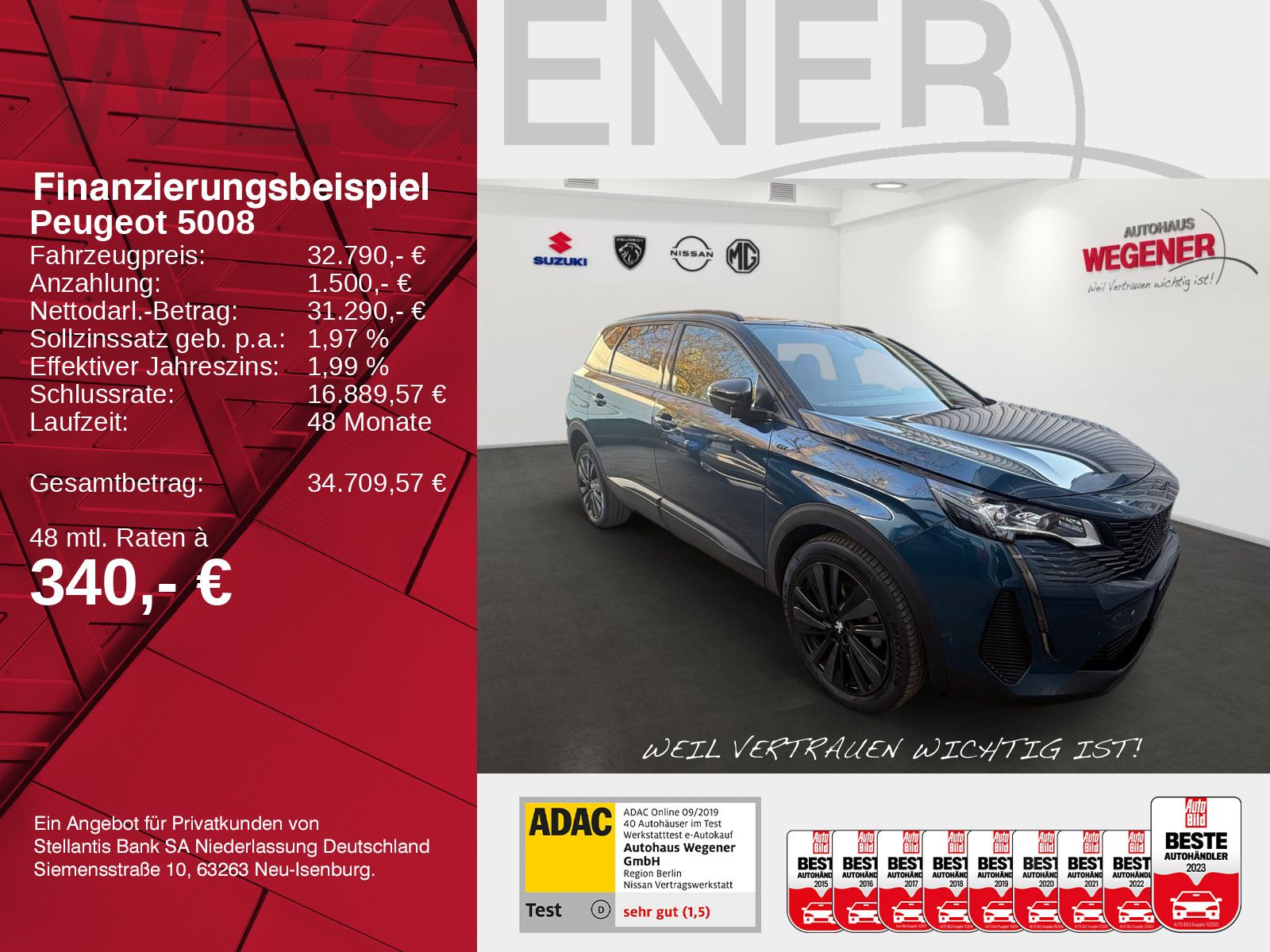 PEUGEOT 5008 GT PURETECH 130 EAT8 NAVI KAMERA SHZ