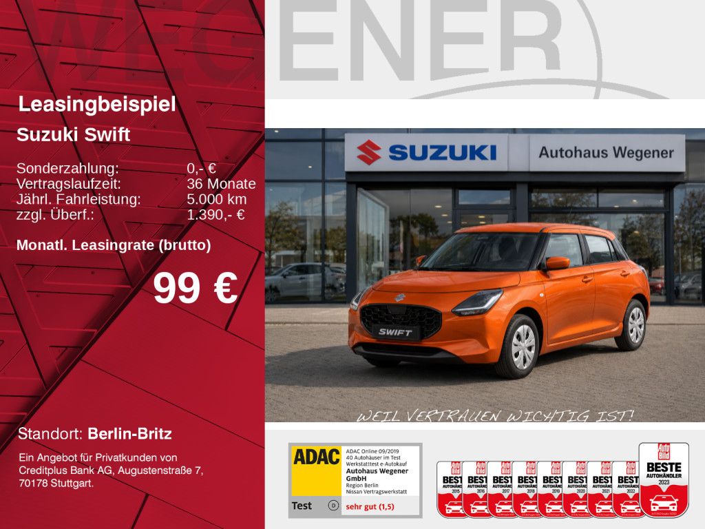 SUZUKI Swift Club Hybrid - schon ab 99,- € mtl.*