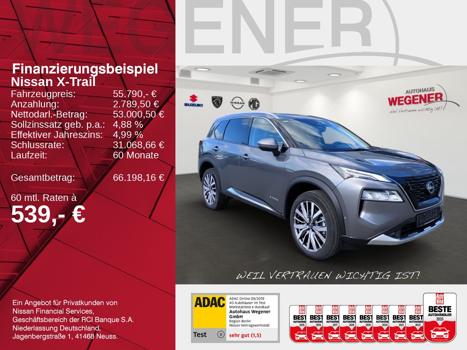 NISSAN X-Trail 1.5 VC-T e-Power Tekna+ Pano*HeadUp*Navi