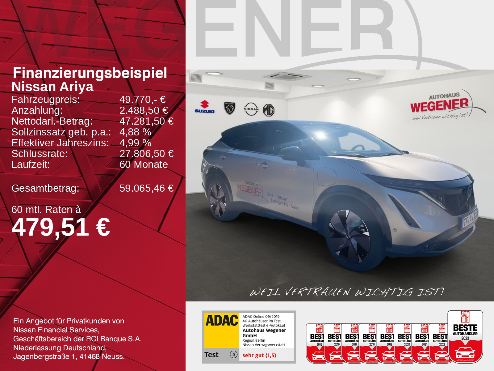 Nissan ARIYA 87 kWh Evolve Pack ALLRAD PANO*HUD*NAPPA