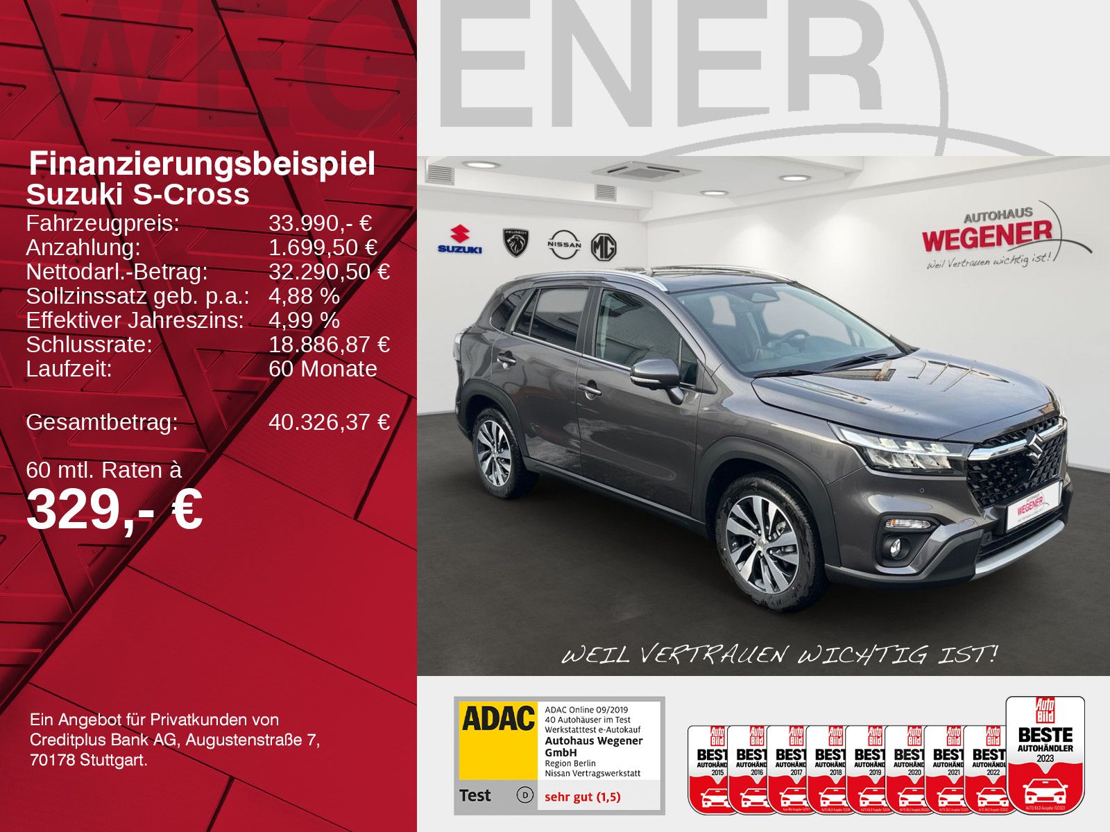 SUZUKI S-CROSS COMFORT+ 1.4 AT ALLGRIP LED NAVI KAMERA