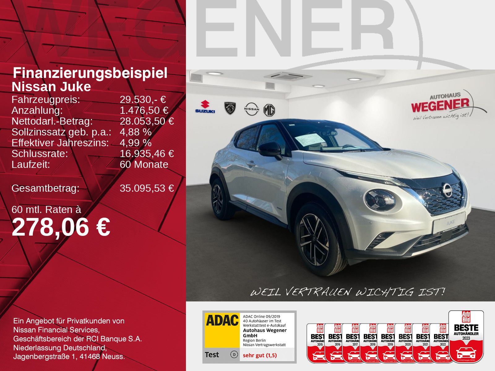 NISSAN Juke N-Conn Hyb. AT SHZ LHZ 360°KAM FAS PDC AHK