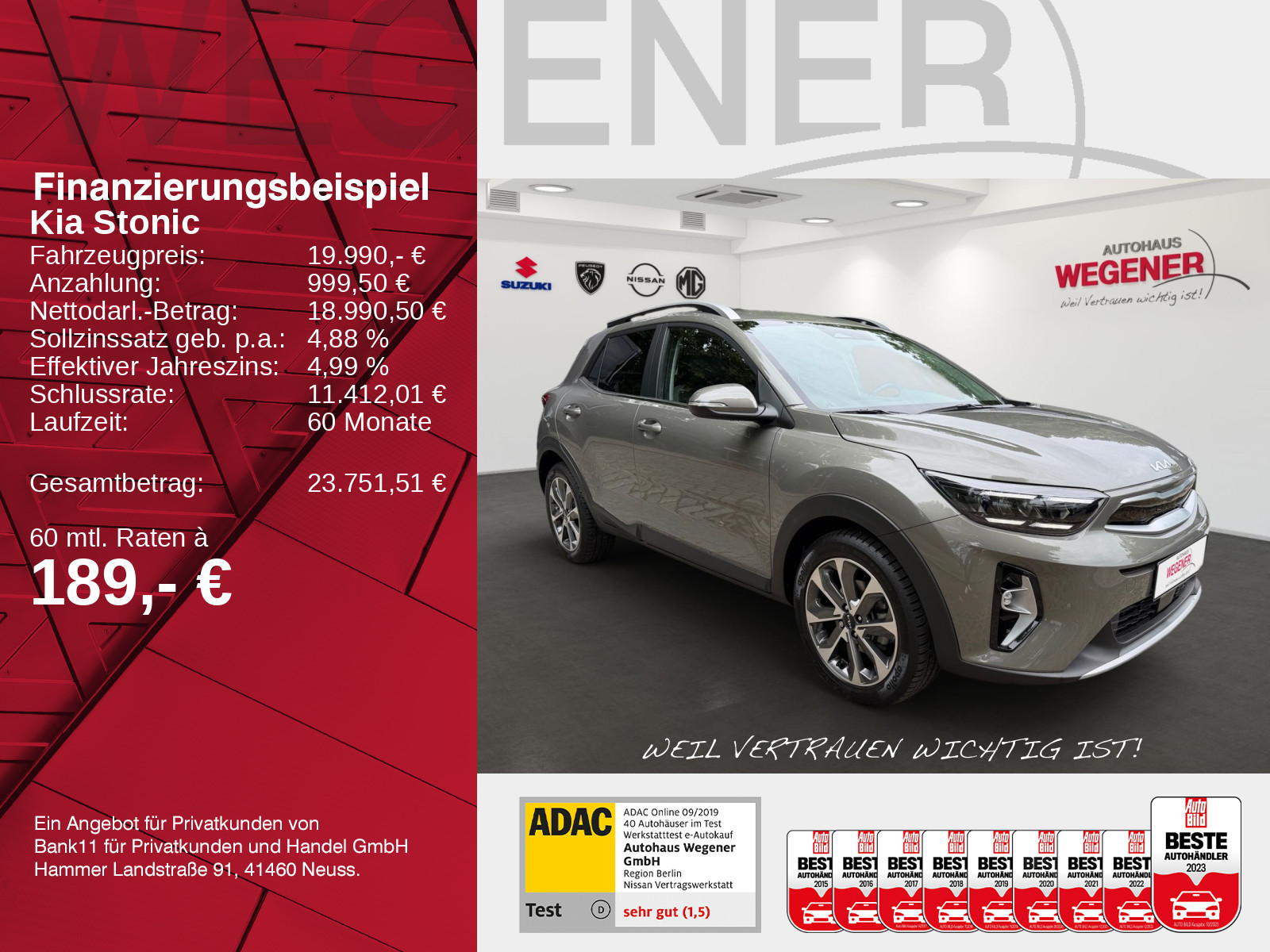 Kia Stonic 1.0 T-GDi Spirit Navi*PDC*CAM*LED*Totwink