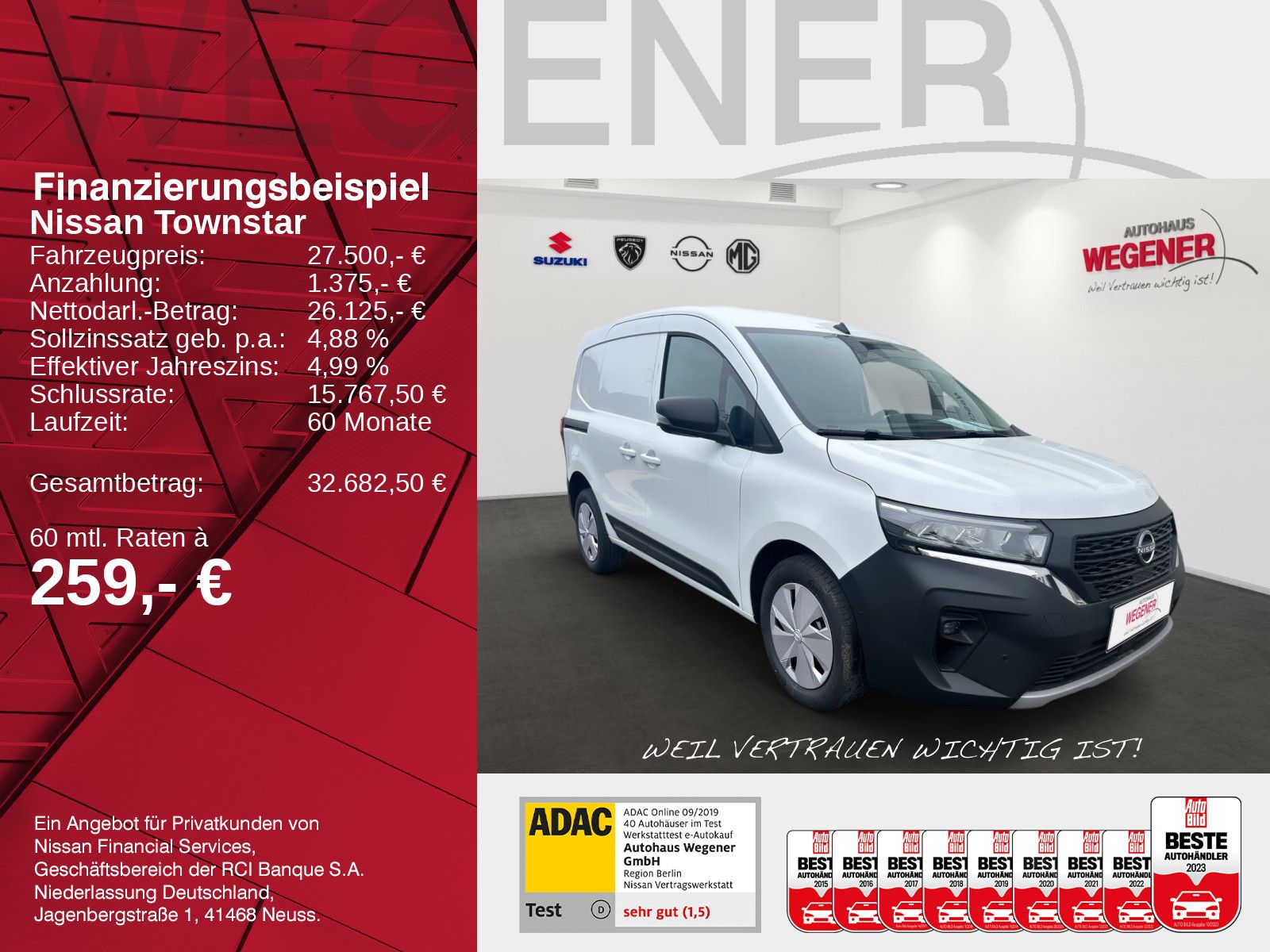 NISSAN Townstar Kasten L1 2,0t