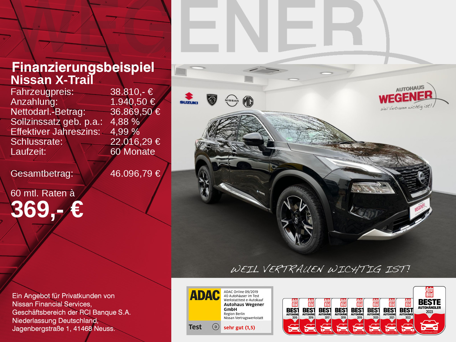 Nissan X-TRAIL 1.5 VC-T e-4ORCE 213 PS Tekna+