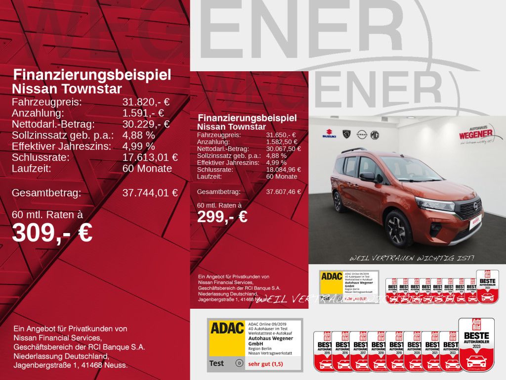 NISSAN Townstar Kombi L1 1.3 AT Tekna
