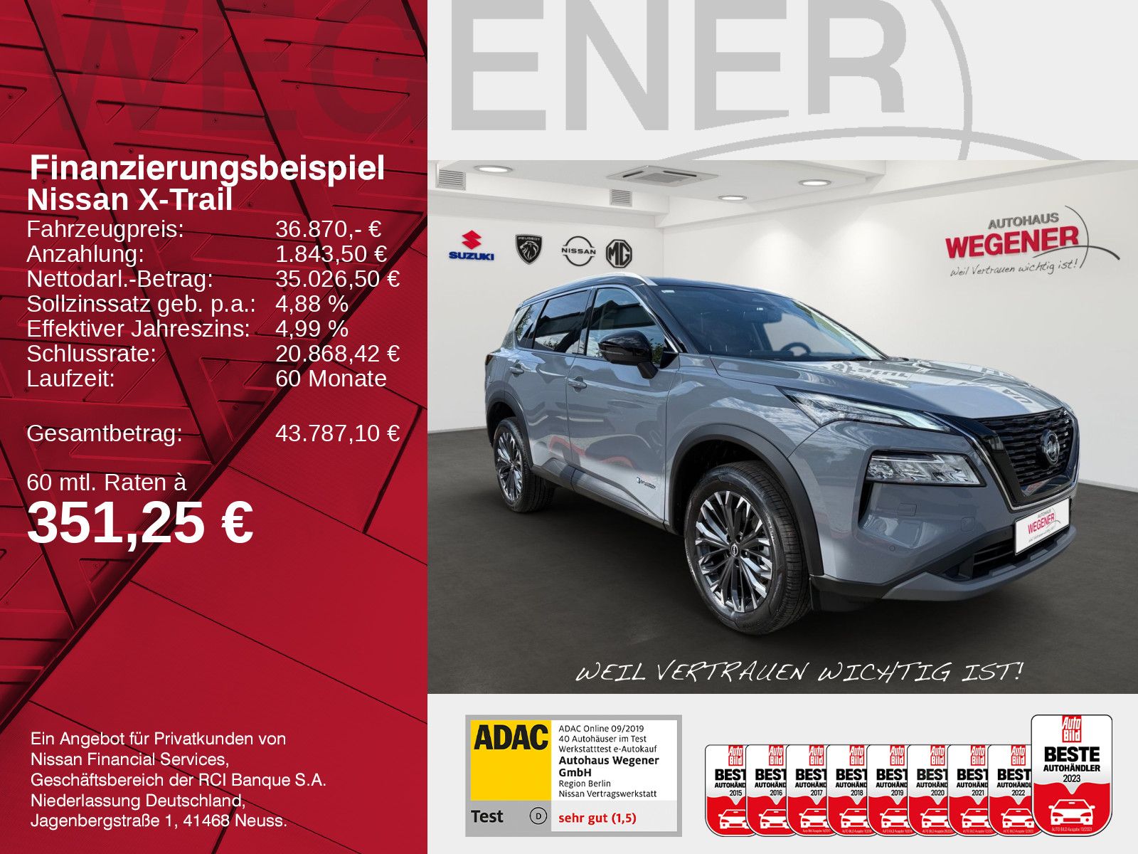 NISSAN X-TRAIL 1.5 VC-T e-POWER 204 PS 4x2 N-Connecta 5