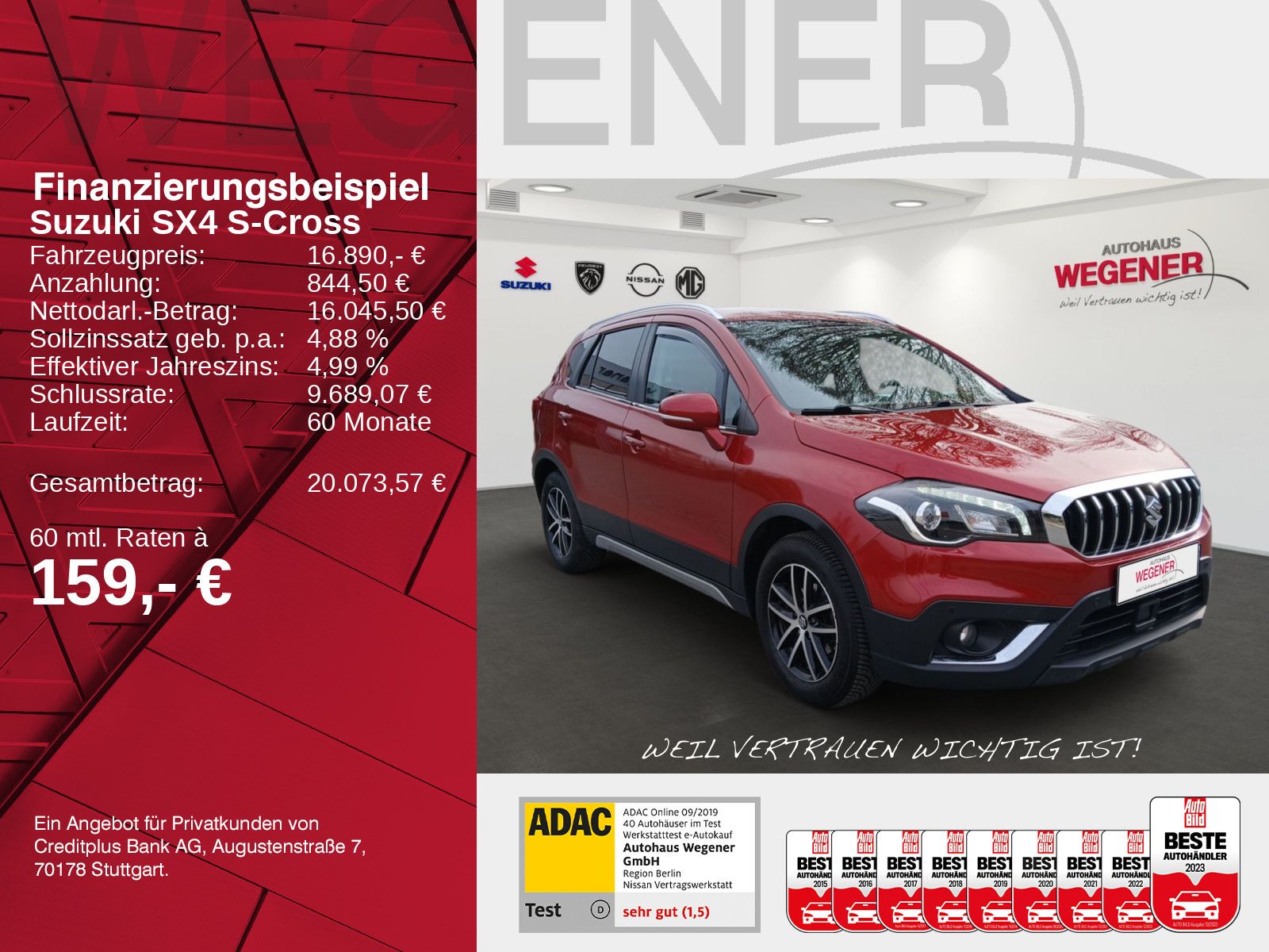SUZUKI SX4 S-Cross 1.4 A/T AllGrip Comfort+ GRA*DAB+*CD
