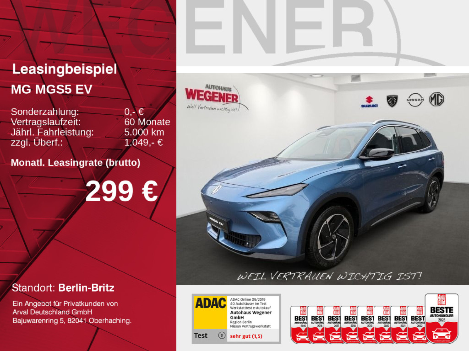 MG MGS5 EV Luxury Long Range/ WÄPU/ SHZ/ LHZ/ LED