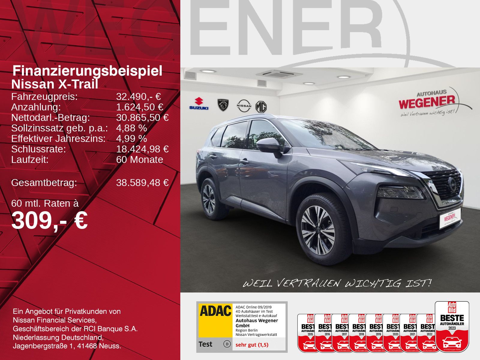 NISSAN X-Trail N-Connecta 1.5 AT - MHEV 7-SITZE HUD LED