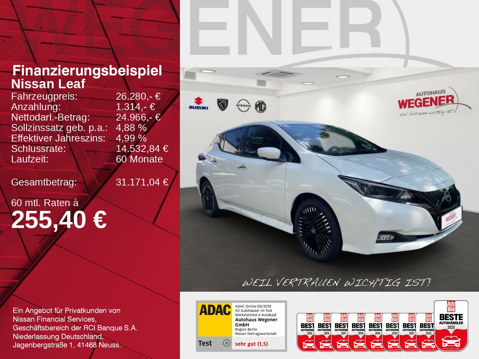 NISSAN Leaf N-Connecta 59 Sitzh. vo+hi Lenkradheiz. LED