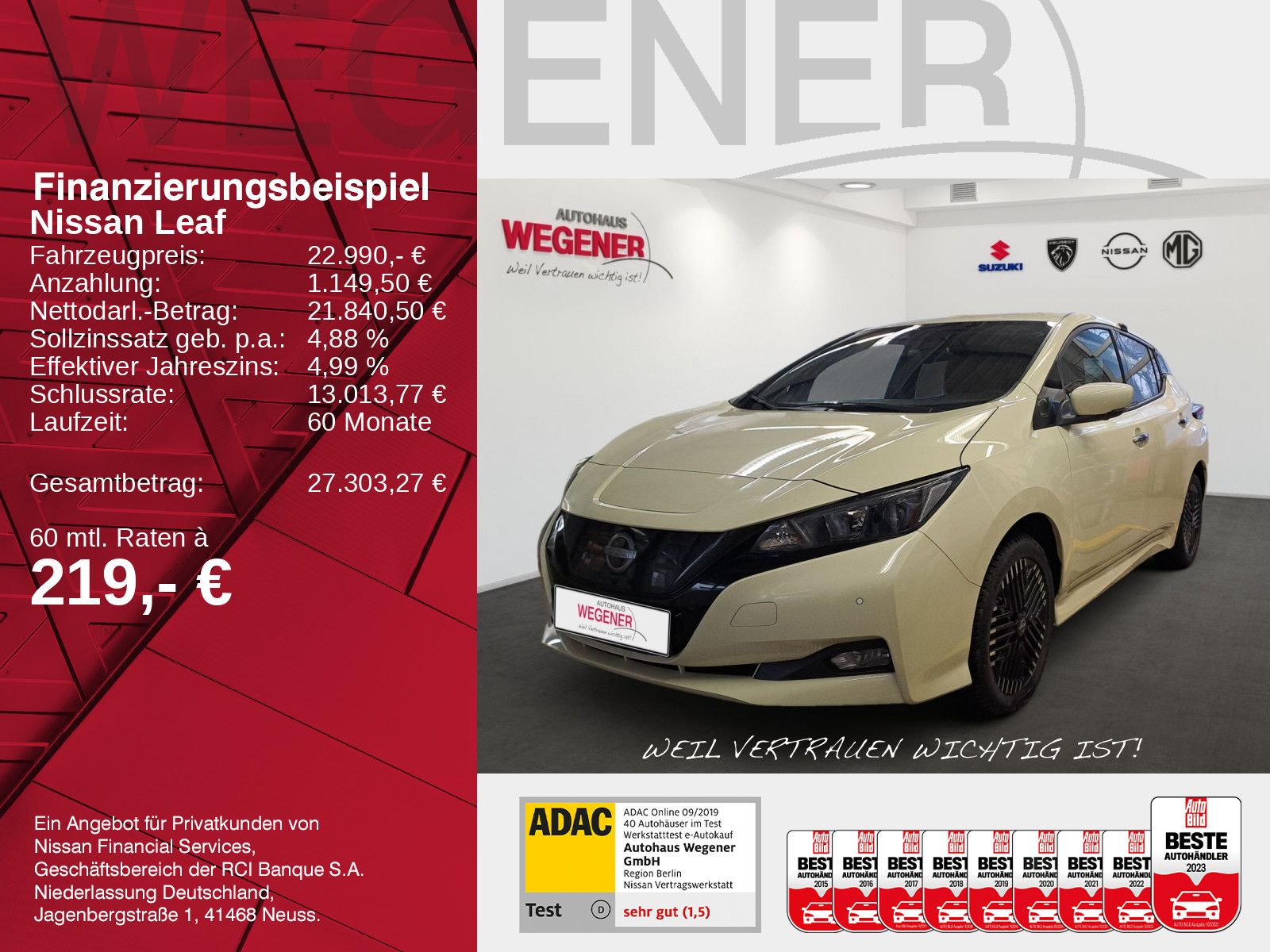 NISSAN Leaf *TAXI* N-Connecta RW-385km- LED Navi SHZ 36