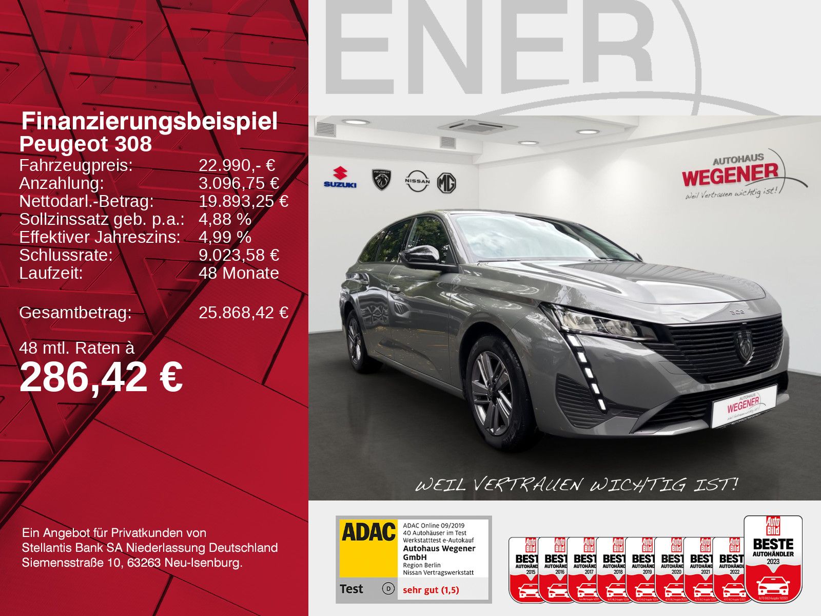 PEUGEOT 308 SW Active Pack BlueHDi 130 EAT8 *SHZ*Navi*