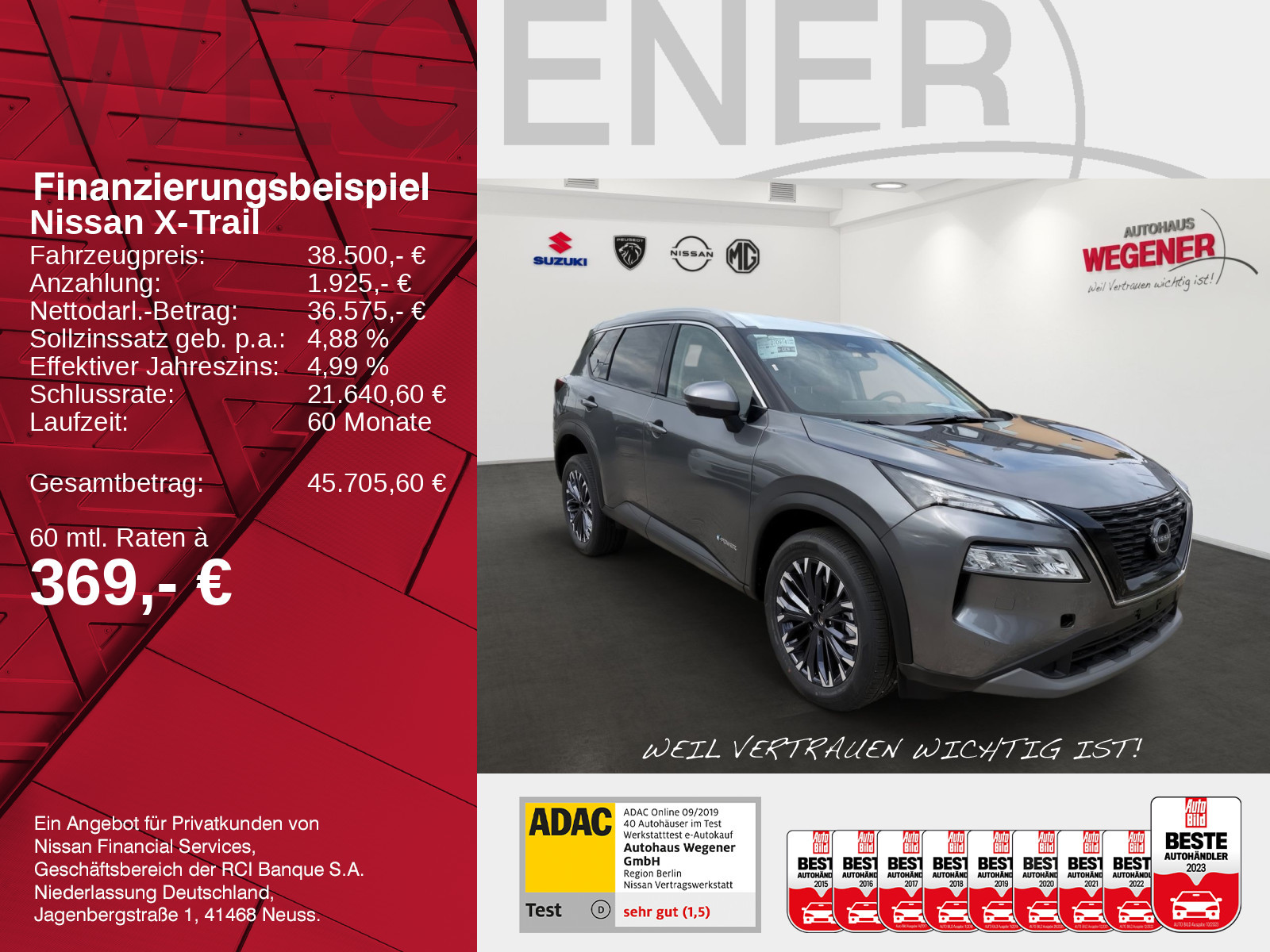 Nissan X-TRAIL 1.5 VC-T e-POWER 204 P