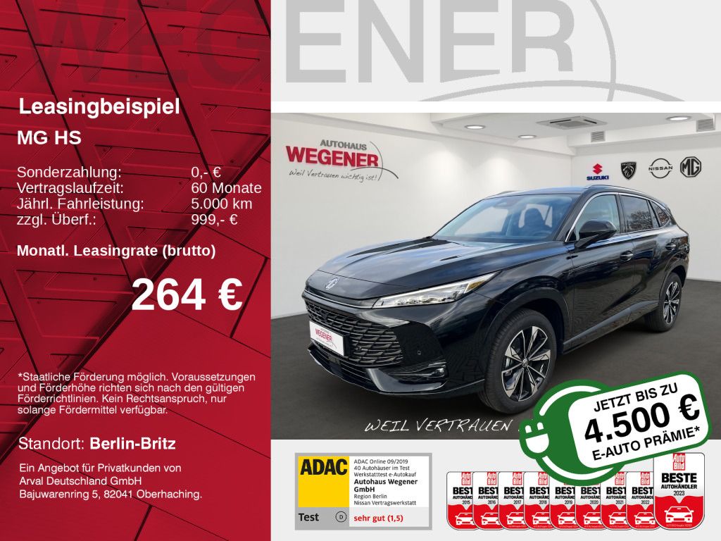 MG HS PHEV Luxury Gewerbe u Schwerbehind GdB min50%