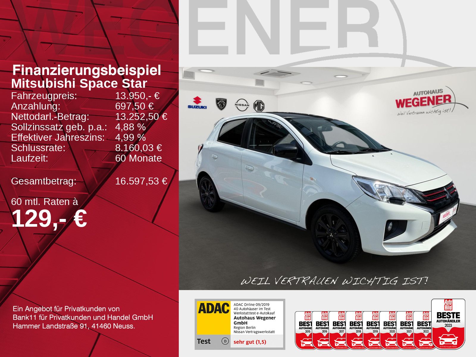 MITSUBISHI Space Star 1.2 Spirit Navi*CarPlay*Automatik