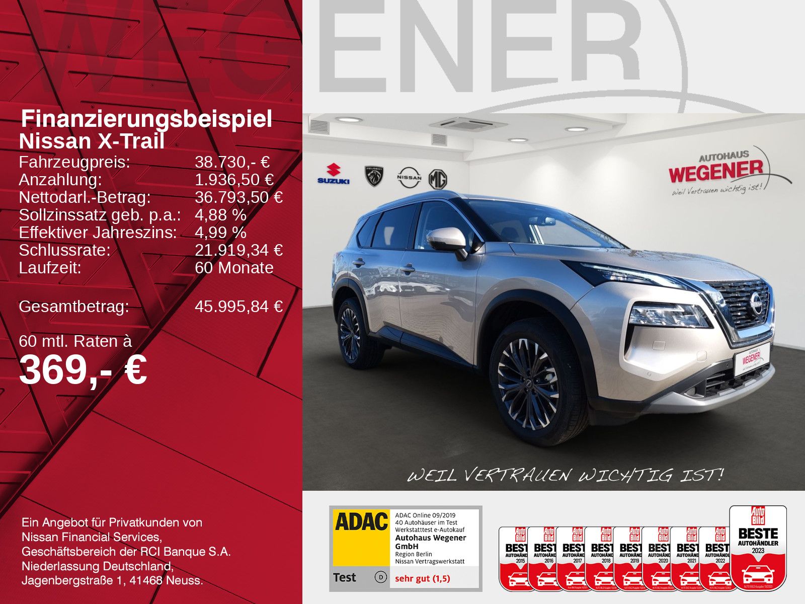NISSAN X-TRAIL 1.5 VC-T MHEV N-Connecta Navi * Pano
