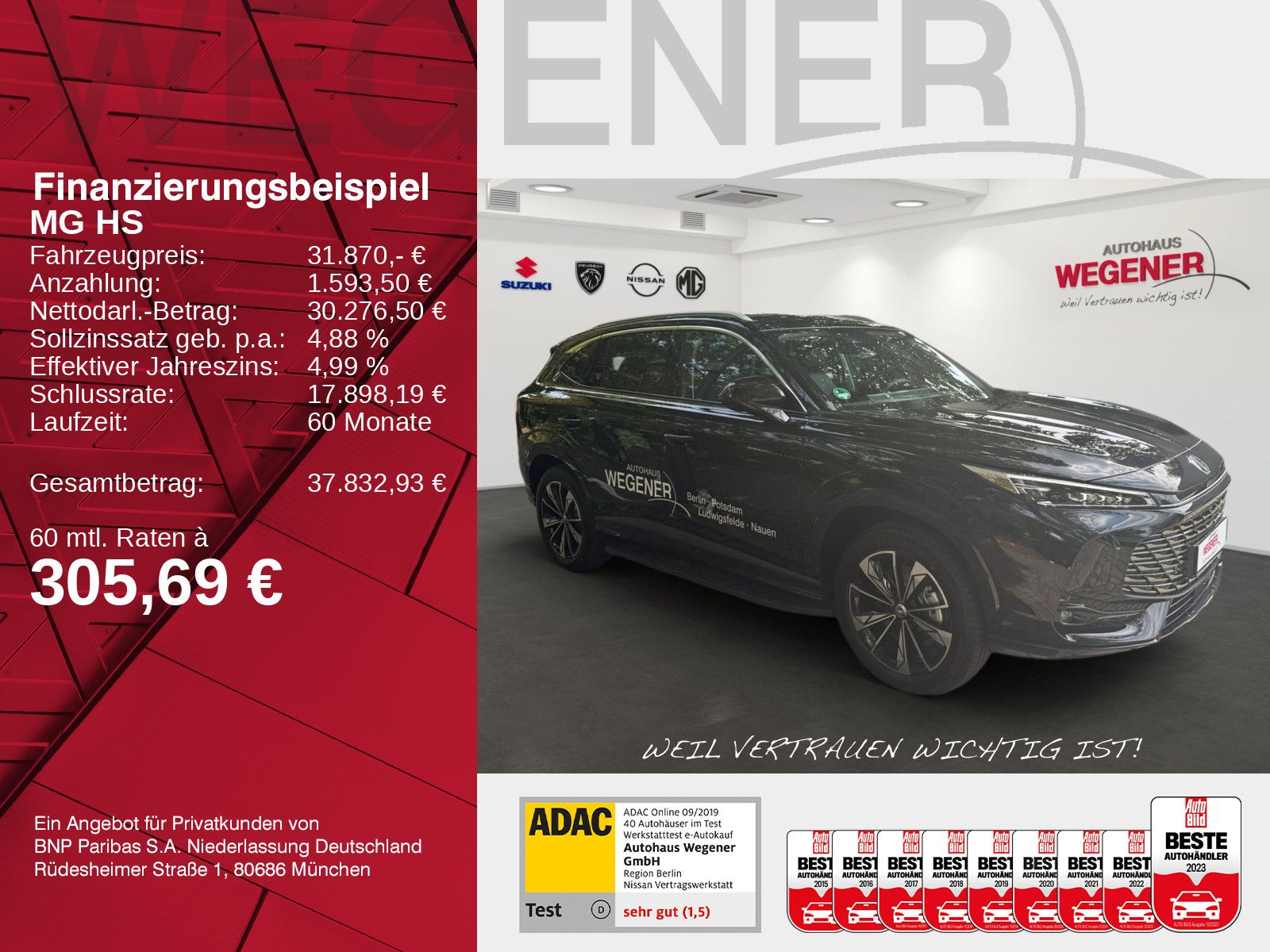 MG HS PHEV Luxury Standheizung|LED|360|CarPlay|ACC