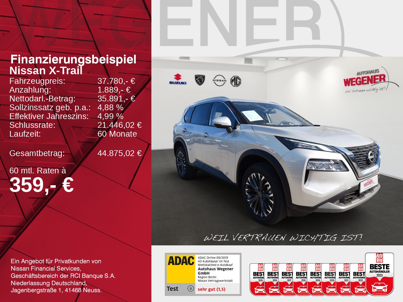 NISSAN X-TRAIL 1.5 N-Connecta VC-T MHEV 163 PS