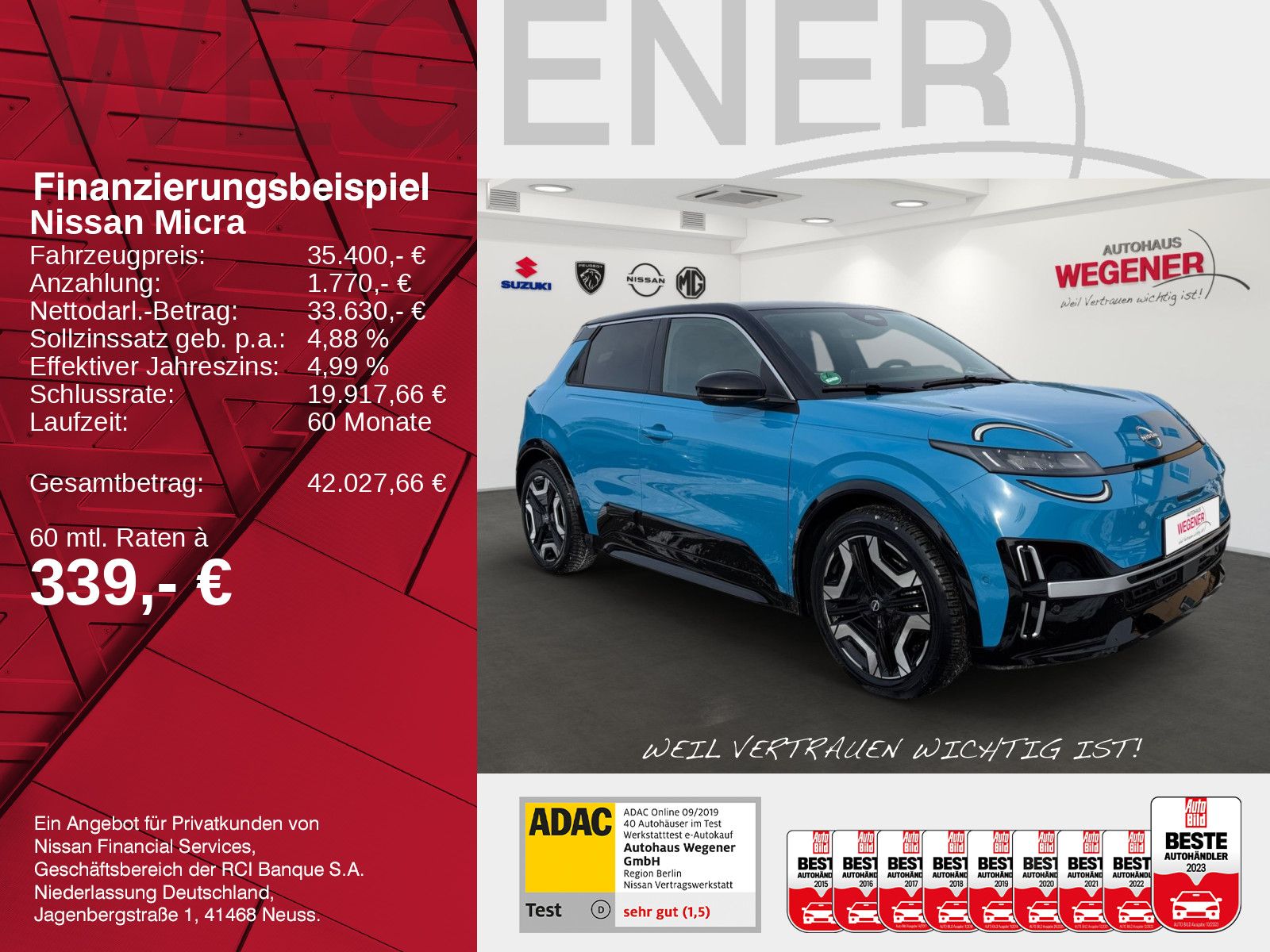 NISSAN MICRA 52 kWh EVOLVE