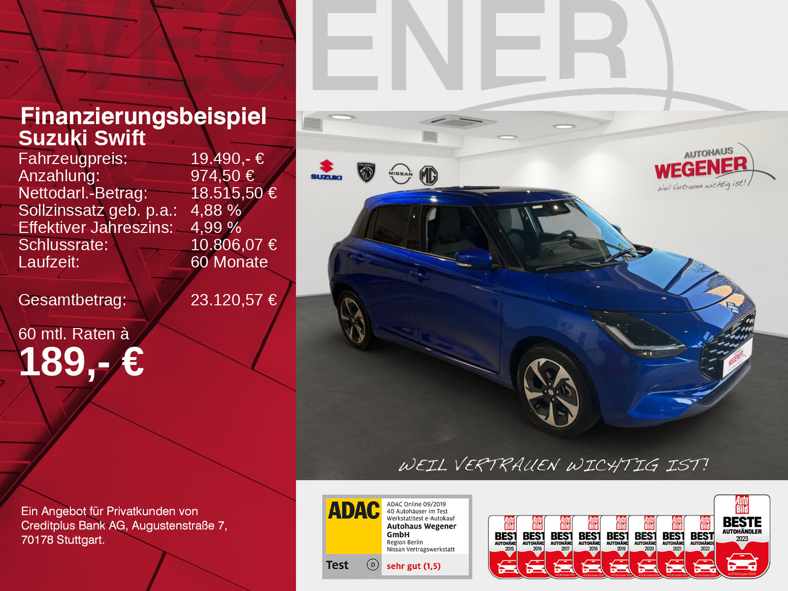 Suzuki Swift Comfort+ Hybrid  - SHZ CAM ACC NAVI CarPlay